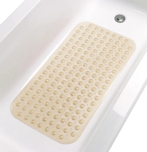 Vista 38 de Tapete de ducha antideslizante de 20"x20" (solo duchas lisas/sin textura, no para sobre desagüe) Seguro, limpio, lavable a máquina, agarre superior