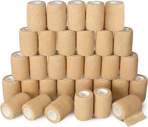 Vista 20 de Treela Paquete de 48 vendajes autoadhesivos a granel, 2 pulgadas x 5 yardas, vendaje cohesivo autoadherente, cinta elástica atlética, cinta