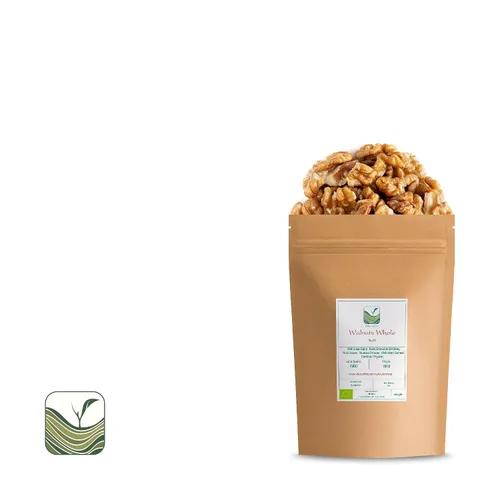 Vista 6 de Nueces enteras naturales sin cáscara mitades y piezas - Bocadillos para Nueces crujientes con mantequilla repletas de riqueza natural, ideales