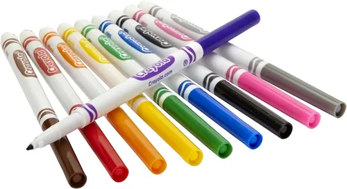 Vista 6 de Marcadores de línea fina Crayola, paquete de 200 unidades, marcadores a granel para niños para preescolar, jardín de infantes, aulas de primaria