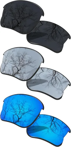 Vista 27 de ToughAsNails Juego de 3 lentes polarizadas de repuesto para Oakley Flak Jacket XLJ Pack