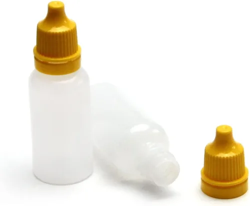 Vista 5 de Othmro 20 botellas de plástico de polietileno de 0.5 onzas, botellas cuentagotas de ojo de laboratorio de 0.0 fl oz, botellas con gotero líquido