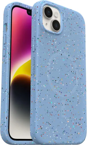 Vista 7 de OtterBox Funda para iPhone 14 Plus Serie Sostenible con MagSafe - Noche de Carnaval (Negro), a Prueba de Golpes, Resistente a las Caídas