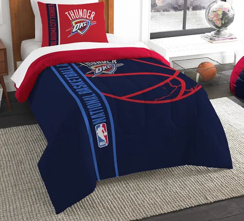 Vista 8 de Northwest NBA Unisex-Adult Comforter and Sham Set Golpe inverso