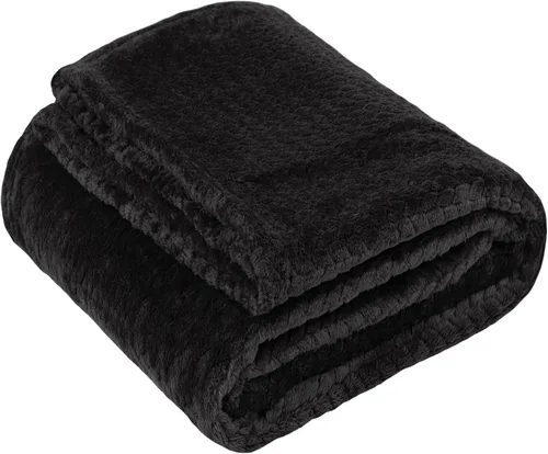 Vista 10 de Manta de punto gofre con textura suave para sofá, cama individual, niños y adultos, 50 x 60 pulgadas, manta de punto de felpilla, manta bohemia