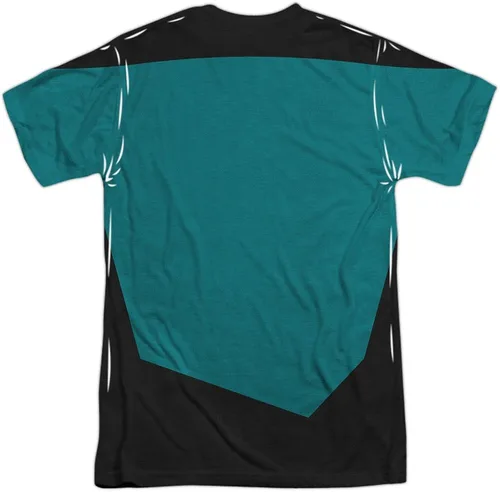 Vista 2 de Uniforme azul-Star Trek La próxima generación All-Over FrontBack playera