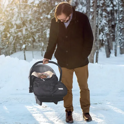 Vista 6 de Orzbow Funda de Asiento de Coche de Invierno para Bebé Manta para Asiento de Coche Infantil Funda de Asiento de Coche Impermeable con Cuello