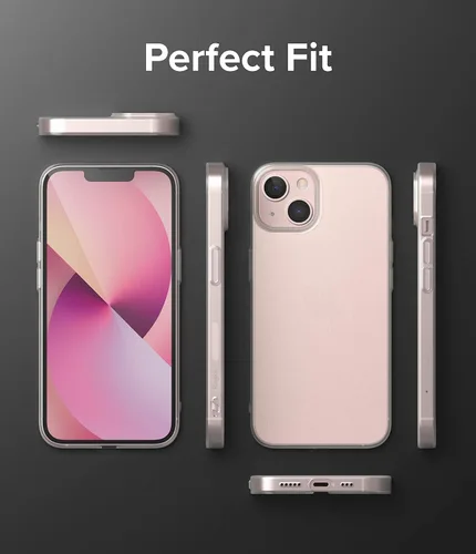 Vista 8 de Ringke Funda compatible con iPhone 13, delgada, translúcida, mínima, amarilleamiento, bisel elevado de policarbonato duro, revestimiento suave, Mate