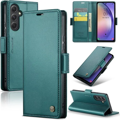 Vista 11 de Compatible con Samsung Galaxy A54 - Funda tipo cartera con bloqueo RFID, funda de piel con función atril para Samsung Galaxy A54 5G de 6.4 pulgadas