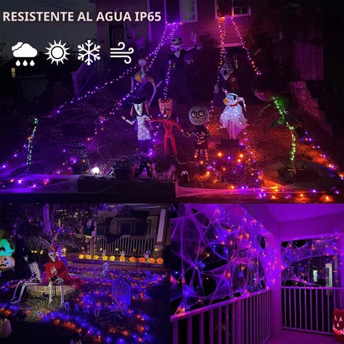 Vista 4 de LJLNION 1000 luces LED de Halloween, 328 pies de largo, guirnalda de luces de hadas para exteriores, impermeable, IP65, luces de alambre de cobre