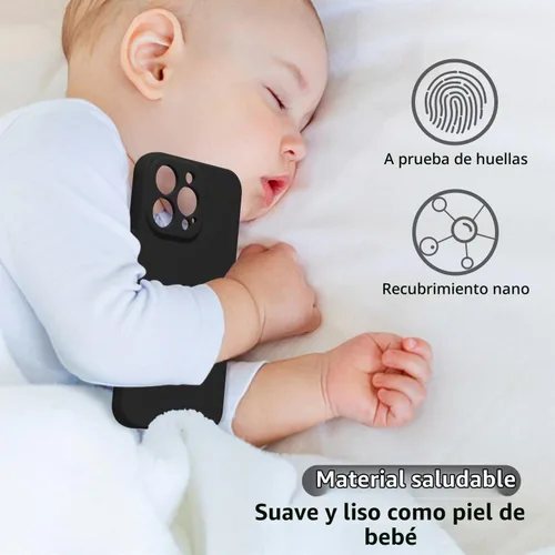Vista 5 de Oaxkco - Funda de silicona para iPhone 13 Pro Max con protector de pantalla, para mujeres y niñas, bonita funda protectora con funda de cámara Negro