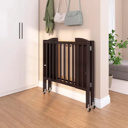 Vista 8 de Dream On Me Mini cuna portátil 2 en 1, cuna de bebé de tamaño no matrimonial para espacios pequeños, 2 alturas de colchón, diseño compacto de viaje
