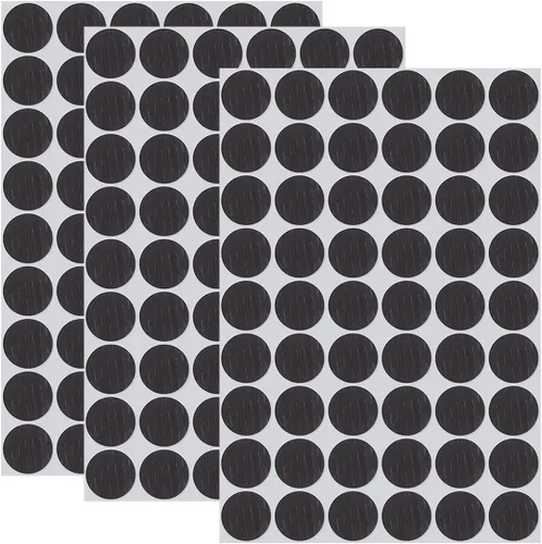 Vista 9 de 162 calcomanías autoadhesivas de PVC para agujeros de tornillo, 3 hojas de plástico, cubierta texturizada a prueba de polvo e impermeable, 0.827 in