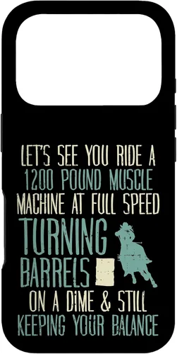 Vista 30 de 1200 Pound Muscle Turning Barrels Racing Rodeo Horse Gift Case for iPhone 17