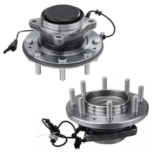 Vista 55 de Detroit Axle - Par de cojinetes de rueda delantera/trasera para Ford Edge 11-14, 09-19 Flex, 13-19 Police Interceptor Sedan, 14-18 Police Sedan