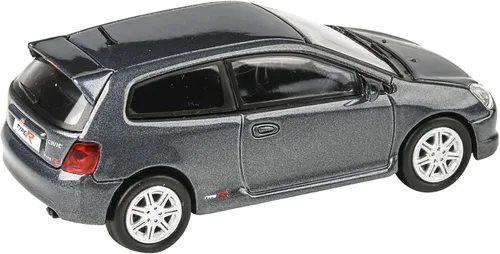 Vista 2 de 2001 Civic Type R EP3 Cosmic Gray Metálico 1/64 Diecast Model Car por Paragon Models PA-55344
