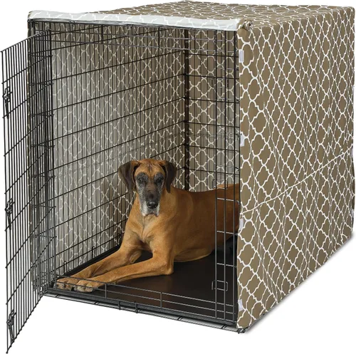 Vista 16 de MidWest Homes for Pets XL Funda para jaula de perro, cubierta de perrera de poliéster negro para dar privacidad, se ajusta a la mayoría