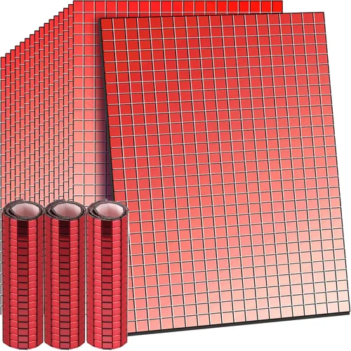 Vista 20 de 7200 azulejos autoadhesivos de espejo de discoteca, 0.197 x 0.197 in, azulejos de mosaico para manualidades, proyectos de bola de discoteca, Morado