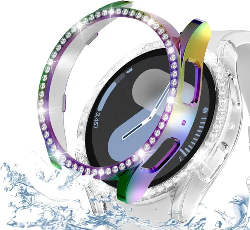 Vista 47 de DEALELE Paquete de 1 + 3 fundas compatibles con Samsung Galaxy Watch 7 Ultra (1.772 pulgadas), funda protectora de policarbonato transparente