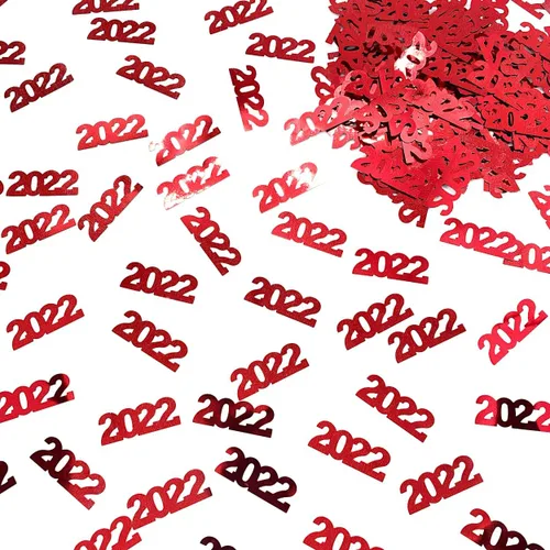 Vista 19 de Confeti Año 2022 Negro - Paquete al por menor #7220 QS0