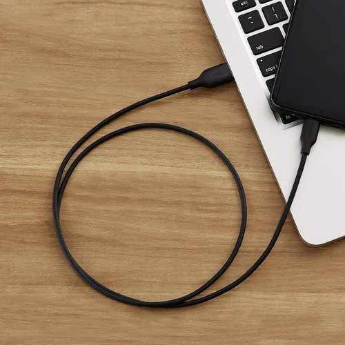 Vista 5 de Amazon Basics Cable de carga rápida USB-C a USB-A 2.0, velocidad de 480 Mbps, certificado USB-IF, para Apple iPhone 16/15, iPad, Samsung Galaxy