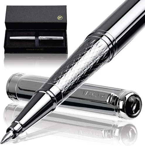 Vista 12 de FANSTIK Bolígrafo de lujo negro y dorado, juego de regalo elegante para mujeres, chapado en oro real de 24 quilates, juego de regalo profesional