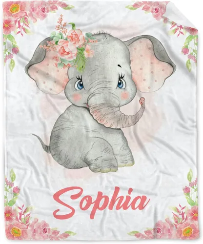 Vista 45 de Manta de bebé personalizada con ciervos florales, manta personalizada de ciervos con nombre para bebé, manta de recepción personalizada de ciervos
