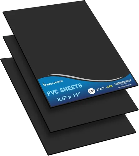 Vista 15 de Mega Format Hojas de plástico de PVC expandido – Hoja negra rígida de 5 x 7 pulgadas para manualidades, señalización y exhibiciones – Sintra Negro