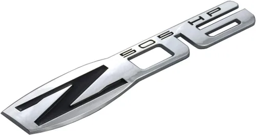 Vista 3 de 2 emblemas de guardabarros Z06 de repuesto para Chevrolet Corvette C5 (cromo/negro)