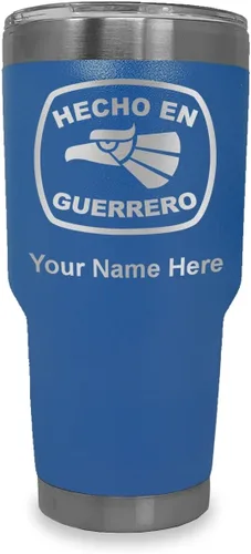 Vista 23 de LaserGram Vaso aislado al vacío de 20 onzas, hecho en Guerrero, grabado personalizado incluido (negro)