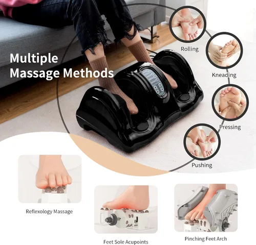 Vista 2 de Giantex Shiatsu - Máquina masajeadora de pies para pies, pierna y pantorrilla, tobillo para aliviar el dolor, regalo de spa, masaje de amasamiento