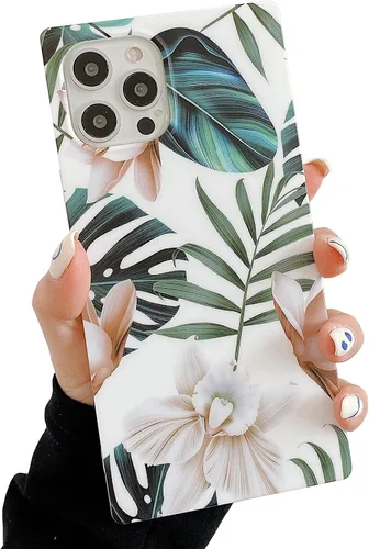Vista 56 de Elegante Funda con Concha de Madre Perla para Niña Compatible con iPhone 14 de 6.1 Pulgadas, Funda Rectángulo con Borde, Elegante y delgada