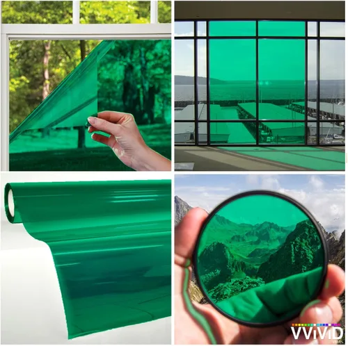 Vista 18 de VViViD láminas de vinilo para coloración de ventana, transparentes, coloridas, Rojo
