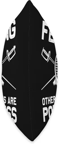 Vista 2 de Best Fencing Gift Fencing Accessories & Stuff Divertido diseño para hombres, mujeres, niños, esgrima, cojín deportivo, 16 x 16 pulgadas, multicolor
