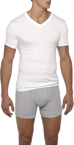 Vista 5 de Gildan - Camisetas de cuello en V para hombre Multipack