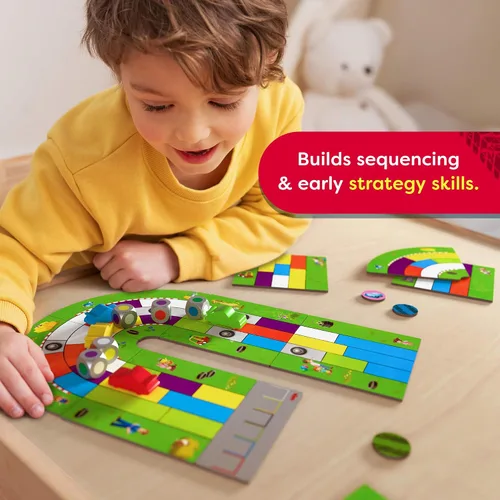 Vista 9 de HABA Monza Car Racing - Juego de mesa para niños, juego de estrategia a juego de colores, a partir de 5 años