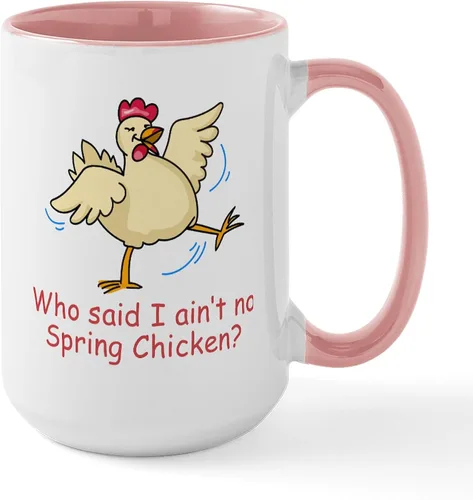 Vista 13 de CafePress Backyard Chicken Whisperer Mugs Taza de café de cerámica de 15 oz (15.0 fl oz)