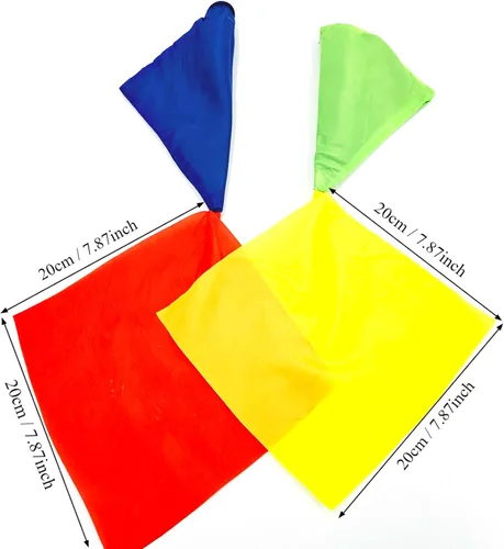 Vista 3 de sumrica 2 bufandas mágicas de seda que cambian de color, bufandas para calles de truco de magia, pañuelo para niños y adultos, regalo de fiesta