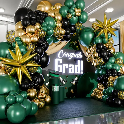 Vista 11 de Kit de arco de guirnalda de globos de mago mágico todo en 1 con snitch adicional para decoraciones de cumpleaños de mago mágico, suministros