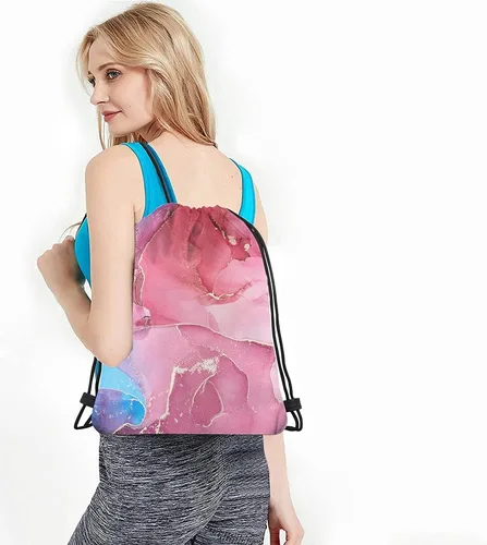 Vista 4 de Notas musicales Bolsas con cordón Mochila Bolsa de gimnasio Bolsa con cordón, Multi-a153, Mochilas de viaje