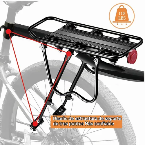 Vista 4 de Portaequipajes trasero para bicicleta para bicicleta de montaña para bicicleta de montaña