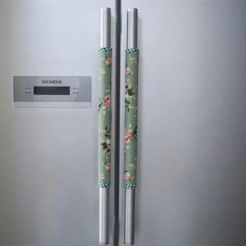 Vista 2 de 2 fundas protectoras para manijas de puerta de refrigerador, guantes eléctricos de cocina, guantes para nevera, microondas, lavavajillas, protector