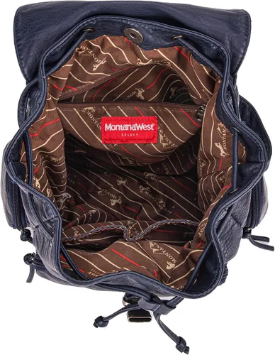 Vista 3 de Montana West Mochila para mujer Western Trendy Satchel Backpack, marino, Mochilas de viaje