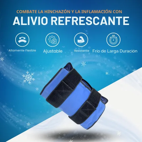 Vista 2 de FlexiKold Paquetes de Hielo para Lesiones Reutilizables con Correas – Compresa Fría de Gel, Paquete Frío, Paquete de Hielo para Rodilla, – Envoltura