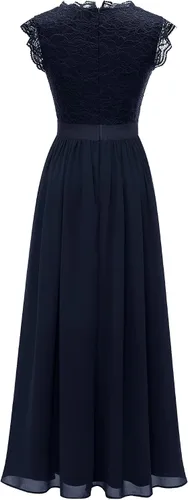 Vista 10 de Dressystar - Vestido de dama de honor, sin mangas, con cuello en V, para fiesta de boda
