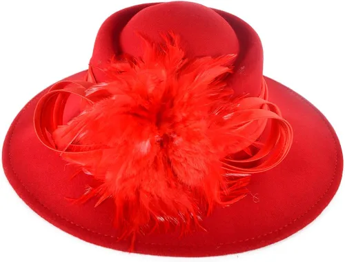 Vista 2 de VECRY Sombrero de fiesta formal británico 100 lana de fieltro para cóctel 100 lana