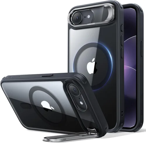 Vista 54 de ESR Funda para iPhone Air con soporte de almacenamiento, compatible con MagSafe, protección contra caídas de grado militar, funda magnética