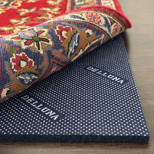 Vista 7 de DELLUNA Non-Slip Area Rug Pad 1/4" Thick Double Side Rubber + Felt, 2'x3' Premium Deluxe Cushioned- Safe for All Floors, Adds Comfort and