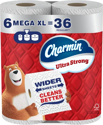 Vista 23 de Charmin Ultra Strong - Papel higiénico, Mega rollo, 18 rollos de 286 hojas por rollo