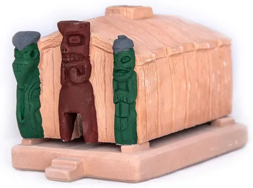 Vista 13 de Incienso de Santa Fe Quemador de incienso de madera natural con motor de vapor negro, incluye 20 ladrillos de incienso de piñón - Fabricado